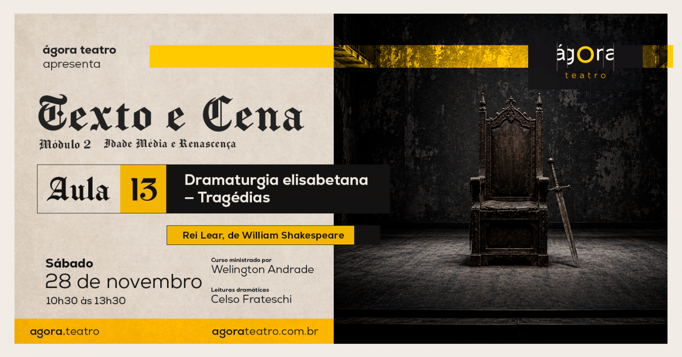 Imagem publicada pela fonte para Texto e Cena | Shakespeare: Tragédias - Rei Lear