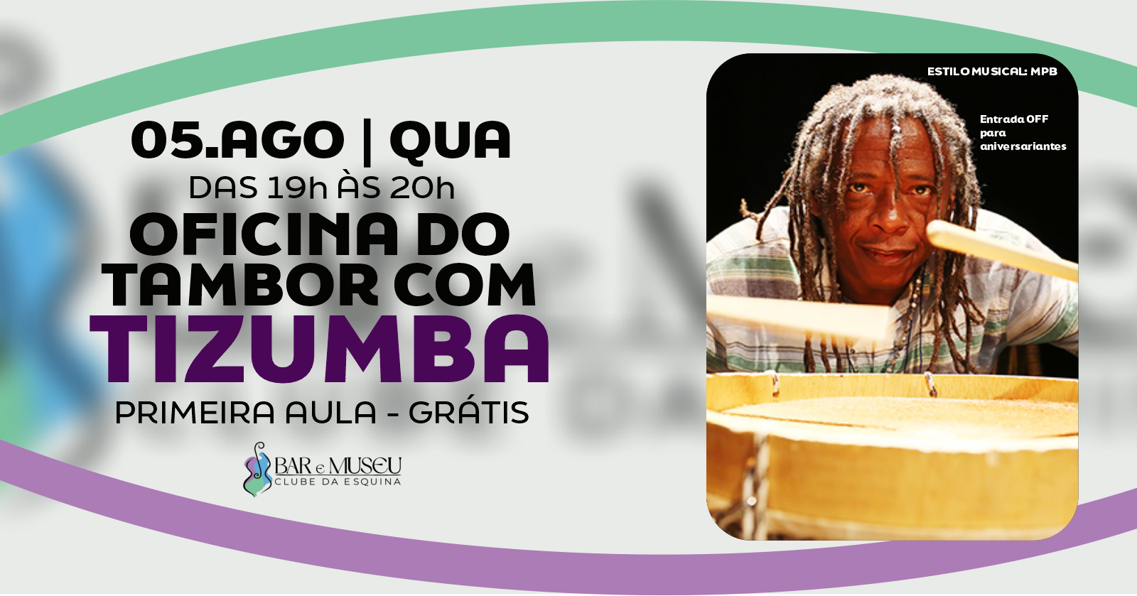 OFICINA DE TAMBOR COM O MESTRE MAURICIO TIZUMBA