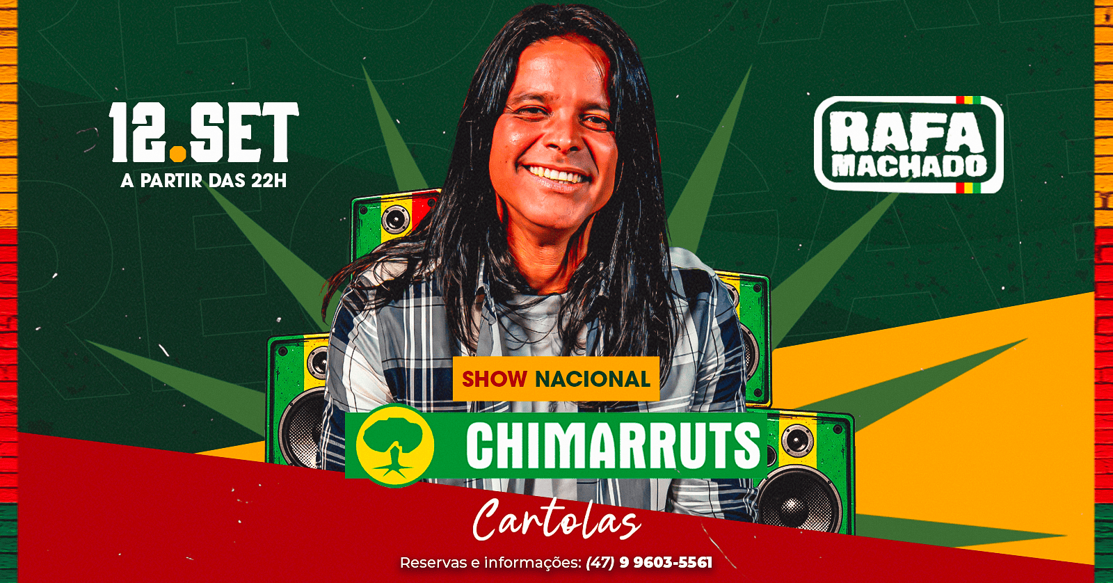 Rafa Machado Chimarruts no Cartolas Pub | Show Nacional em Brusque