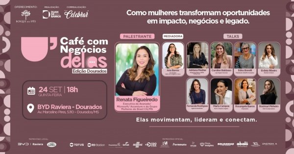 Imagem do evento Café com Negócios Delas - Edição Dourados 2026