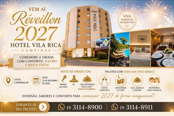 Imagem do evento REVEILLON 2027 - HOTEL VILA RICA - CAMPINAS/SP