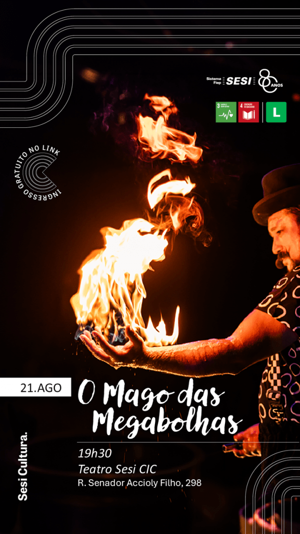 Imagem do evento O MAGO DAS MEGABOLHAS |TEATRO SESI CIC 