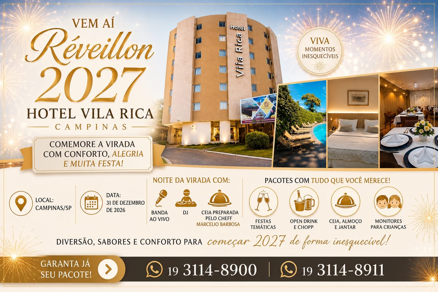 PACOTE REVEILLON 2027 - Campinas, SP