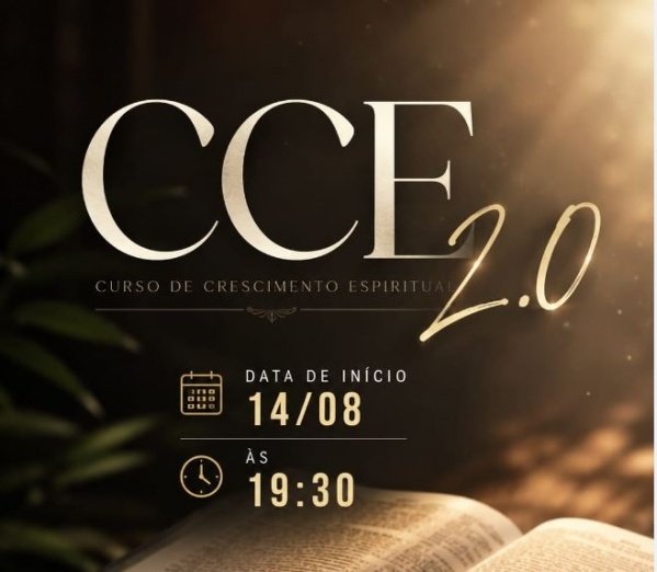 Imagem do evento CCE 2.0  Curso de Crescimento Espiritual.