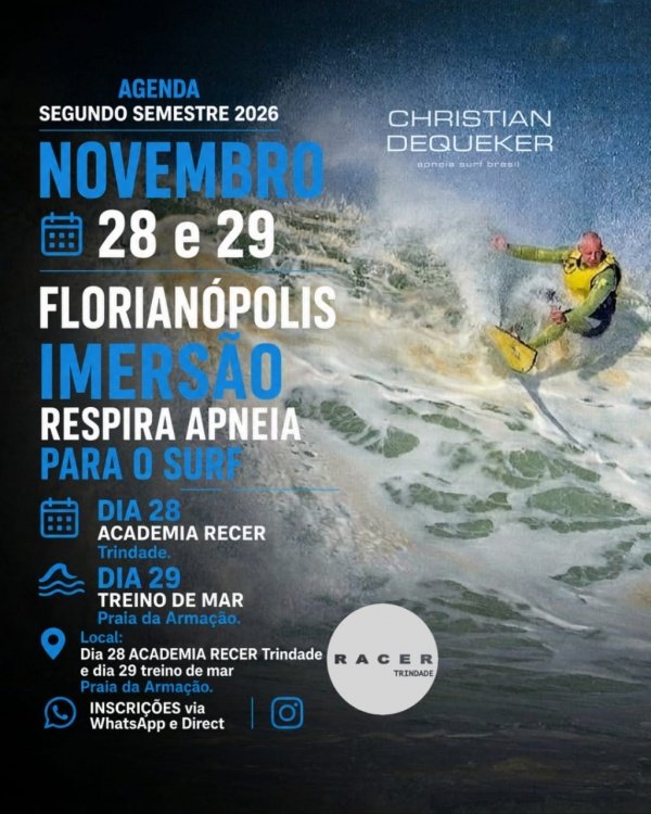 Imagem do evento IMERSÃO DE RESPIRAÇÃO E APNEIA PARA O SURF  FLORIANÓPOLIS 28 E 29.11
