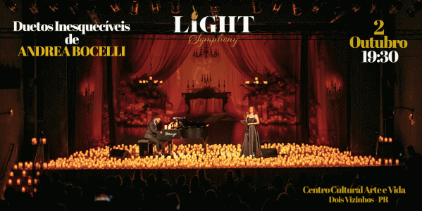 Imagem do evento Light Symphony - Duetos Inesquecíveis de Andrea Bocelli (2/10 às 19:30 - Abre portas 19:00)