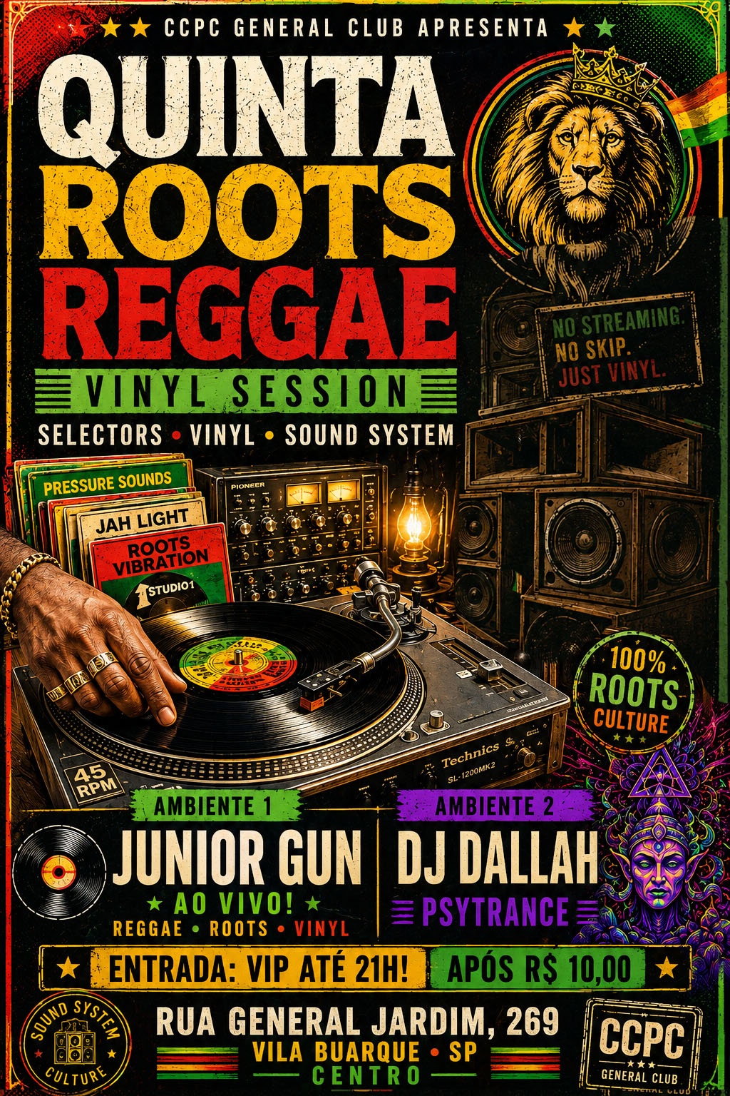 Capa do evento: CCPC 3/09 QUINTA ROOTS REGGAE E PSYTRANCE das 20h as 5H!!