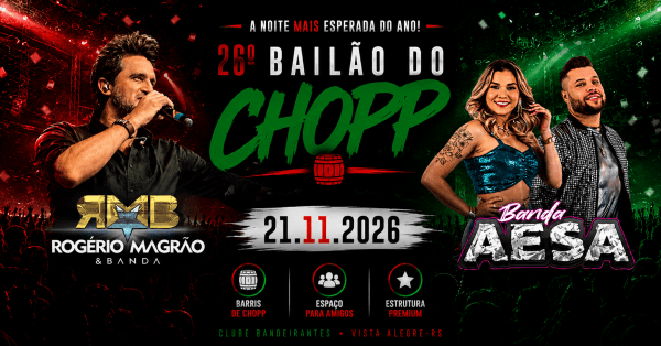 Imagem do evento 26º Bailão do Chopp - Linhas São Paulo