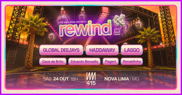 Imagem do evento Rewind :: Os anos 90 e 2000 estão de volta