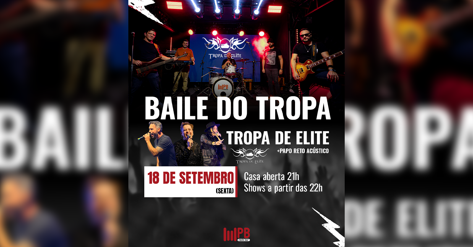 Image for the event: BAILE DO TROPA + Papo Reto Trio
