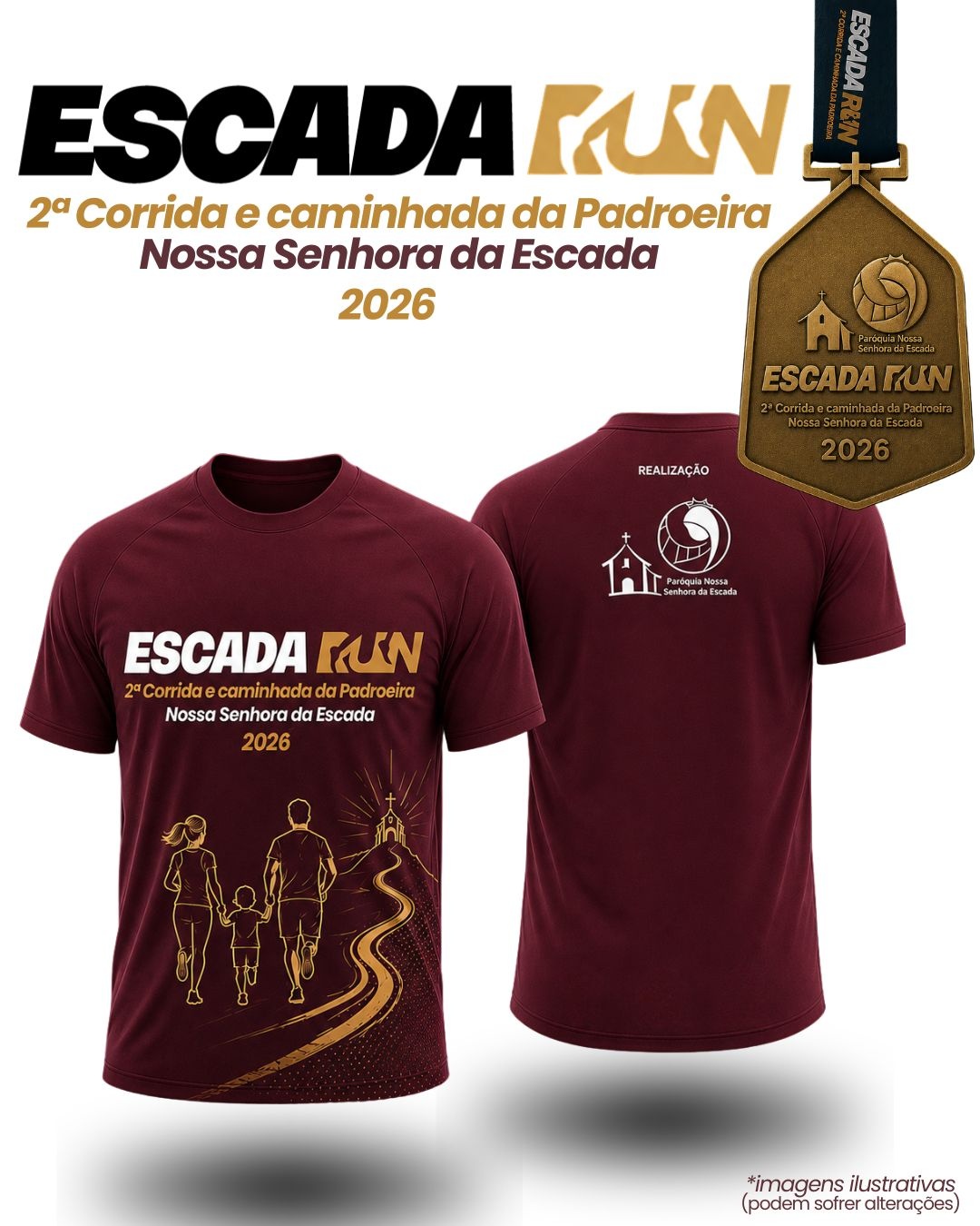 Imagem 2 com detalhe da camiseta e da medalha