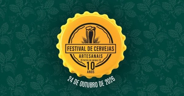 Imagem do evento Festival de Cervejas Artesanais de Patos de Minas - 10 Anos!