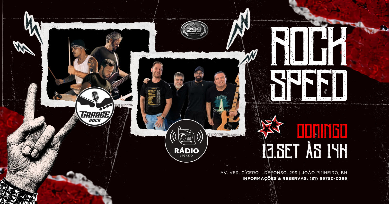 ROCK SPEED | Garage Rock + Rádio Ligado - 13/09/26 - 14h