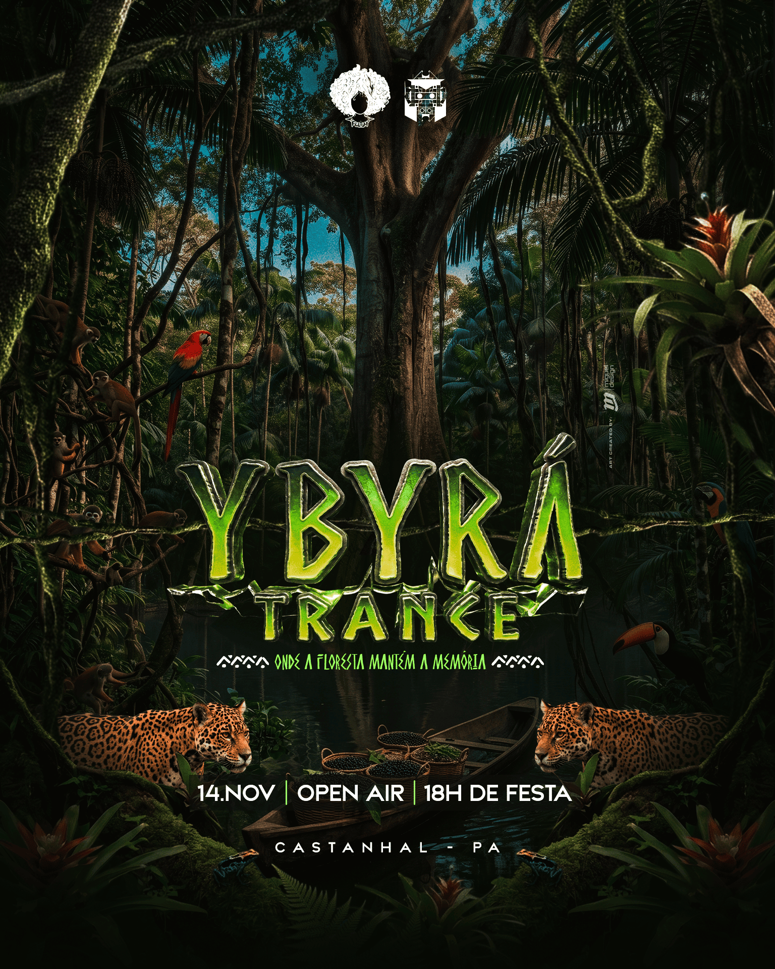 Capa do evento: YBYRÁ TRANCE - ONDE A FLORESTA MANTÉM A MEMÓRIA