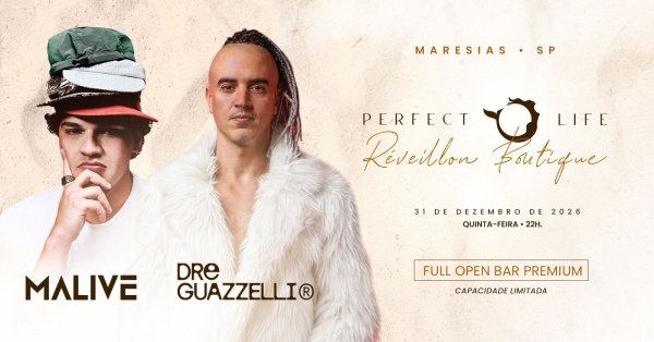 Imagem do evento RÉVEILLON MARESIAS 2027 | PERFECT LIFE BOUTIQUE | OPEN BAR PREMIUM