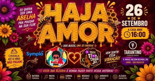 Imagem do evento HAJA AMOR - 3ª EDIÇÃO