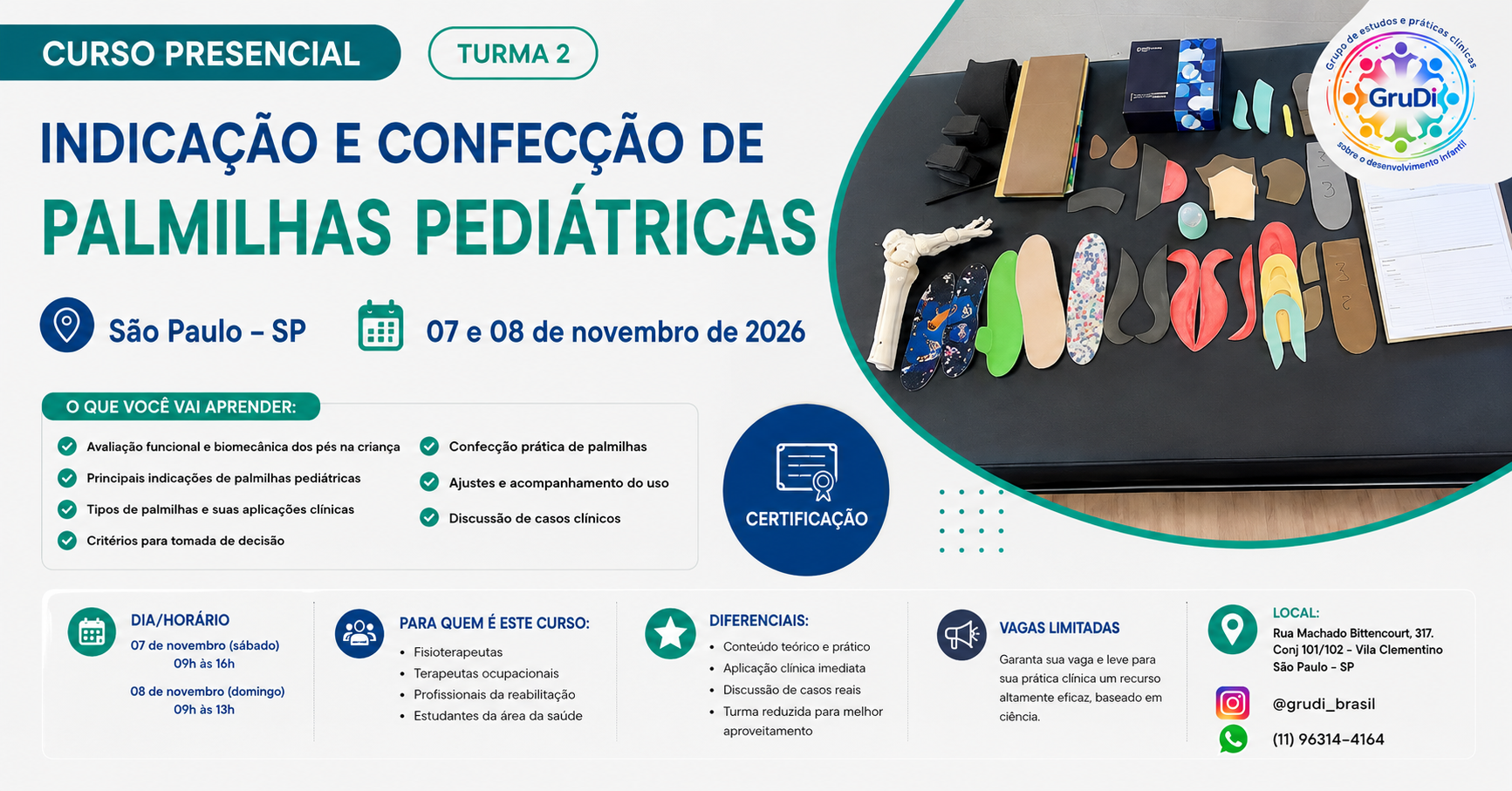 Indicação e confecção de palmilhas (Turma II)