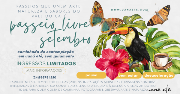 Imagem do evento PASSEIO LIVRE ADULTO - CAMINHADA DE CONTEMPLAÇÃO EM UANÁ ETÊ - 24 A 28 DE SETEMBRO DE 2026
