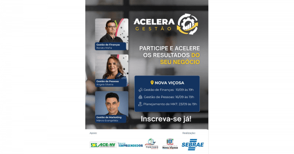 Imagem do evento ACELERA GESTÃO  NOVA VIÇOSA