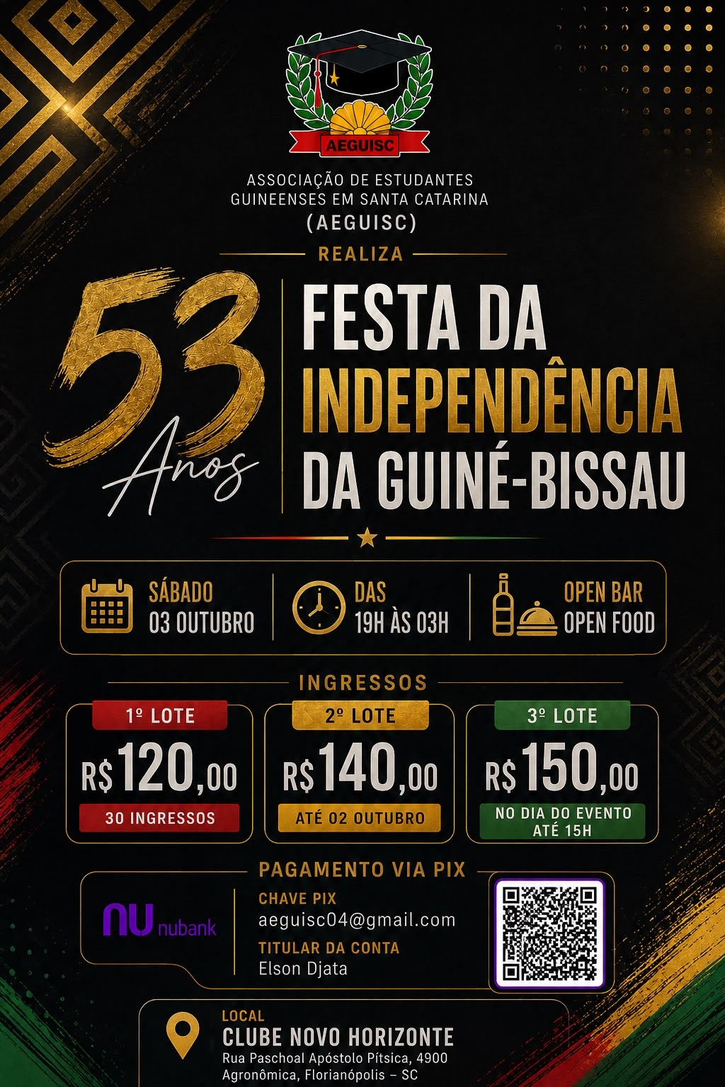 Festa da Independência da Guiné-Bissau – 53 anos