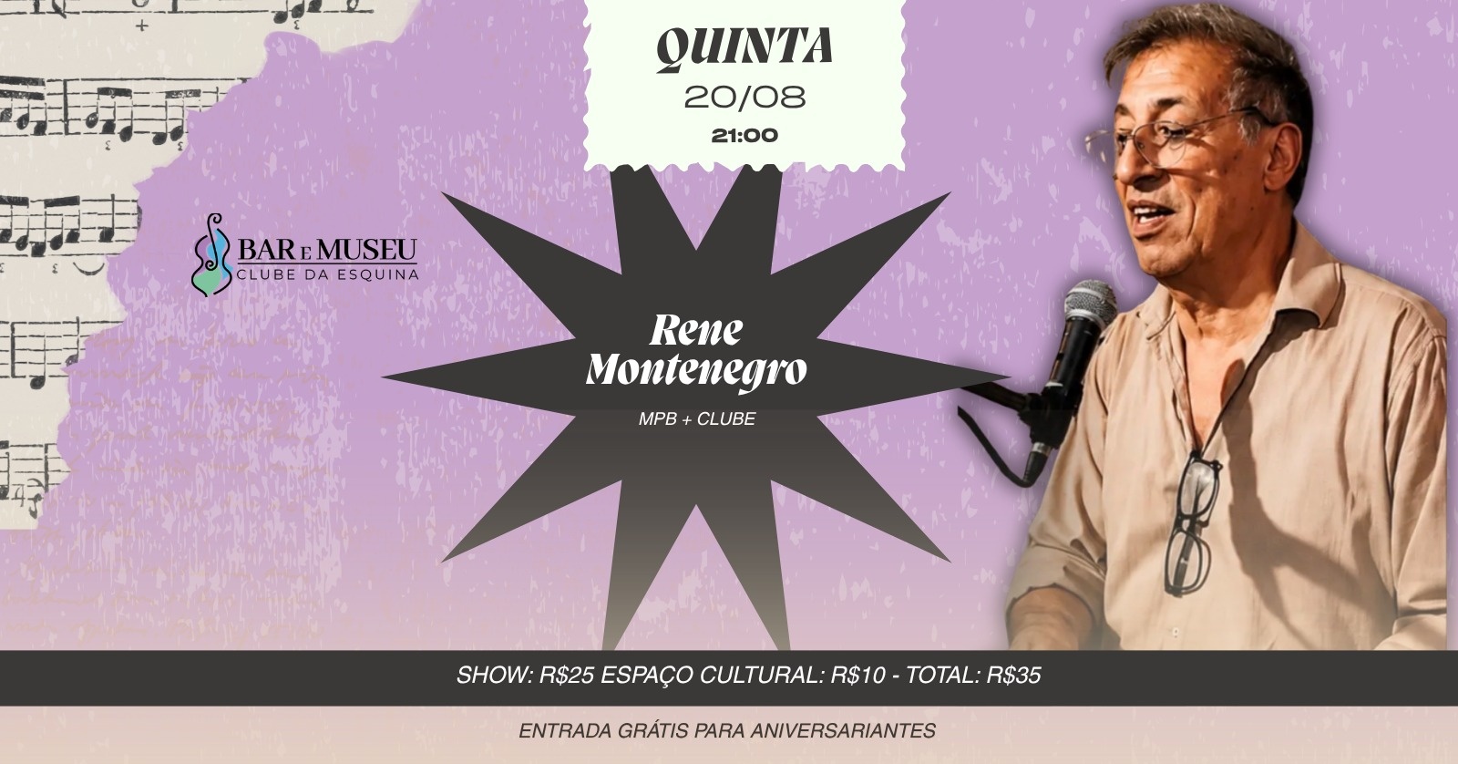SHOW - RENE MONTENEGRO - CLUBE DA ESQUINA