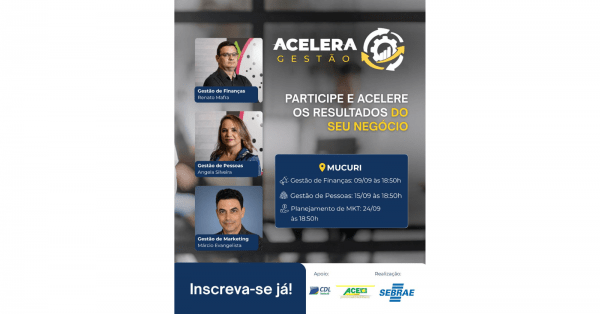 Imagem do evento ACELERA GESTÃO - MUCURI