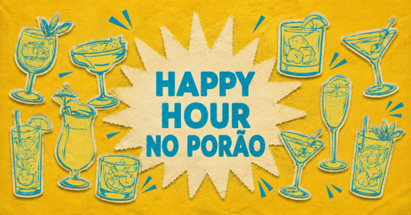 Cartaz do show Happy Hour do Porão Comedy Club BC