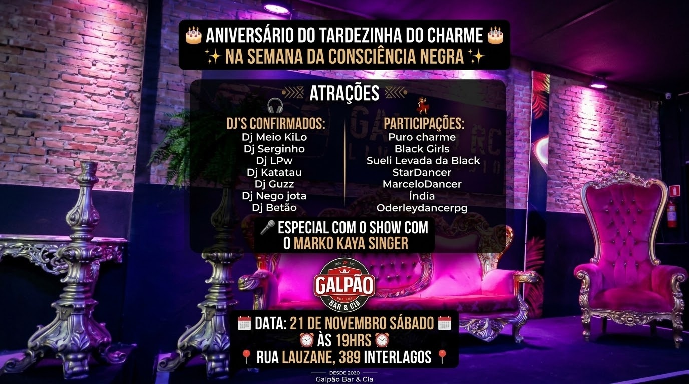 Aniversário Tardezinha do Charme