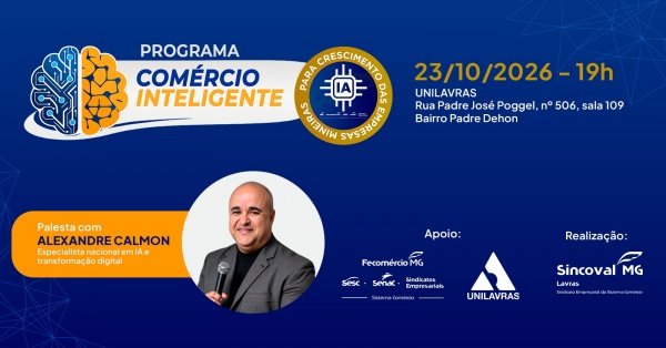 Imagem do evento PALESTRA SOBRE IA | PROGRAMA COMÉRCIO INTELIGENTE LAVRAS