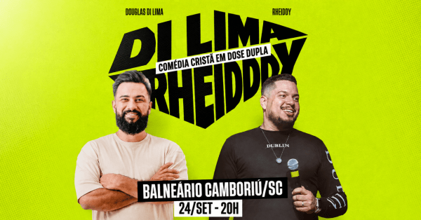 Cartaz do show Comedia Cristã em Dose Dupla