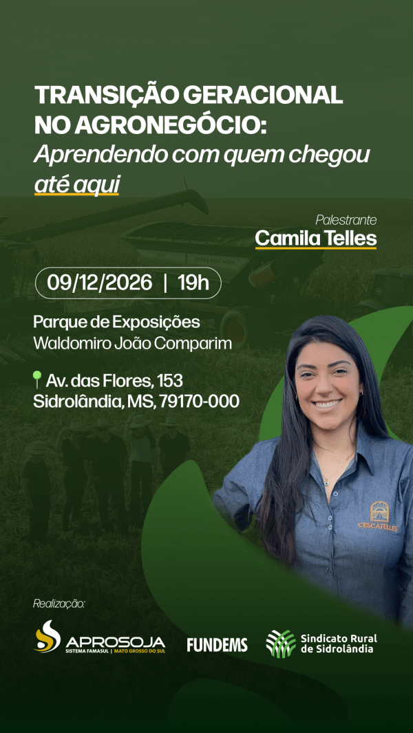 Imagem do evento Palestra: Transição Geracional no Agronegócio: aprendendo com quem chegou até aqui - Cami...