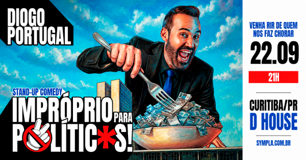 Imagem do evento Diogo Portugal em "Impróprio para Políticos" / Stand Up Comedy