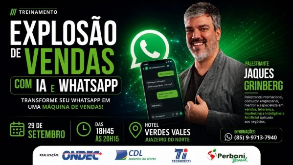 Imagem do evento Explosão de Vendas com IA e WHATSAPP em Juazeiro do Norte