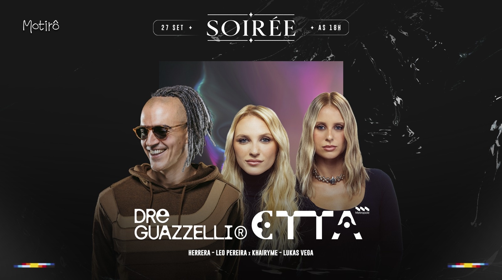 Soirée apresenta Dre Guazzelli + ETTA no Motirô | Domingo 27/09 | São Paulo