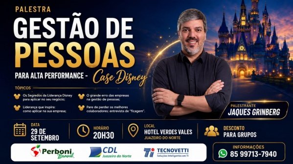 Imagem do evento Palestra Gestão de Pessoas para Alta Performance- Case Disney
