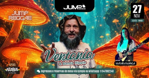 Imagem do evento Ventania & Banda Hippie + Abertura: Mayara Manga