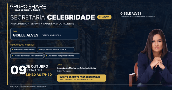 Imagem do evento SECRETÁRIA CELEBRIDADE 2° EDIÇÃO - VENDAS