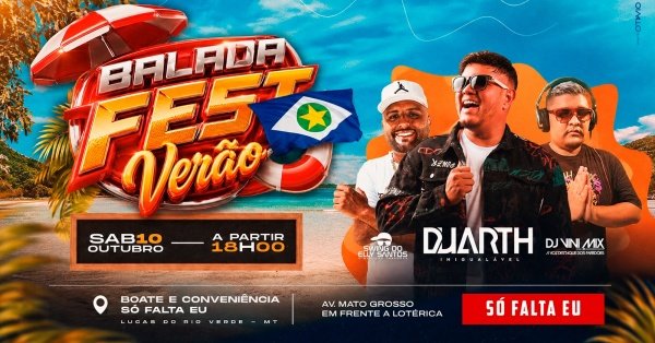Imagem do evento DJ DUARTH Inigualável | Só Falta Eu/Copo Sujo | Lucas Do Rio Verde
