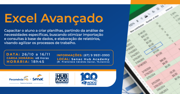 Imagem do evento Excel Avançado