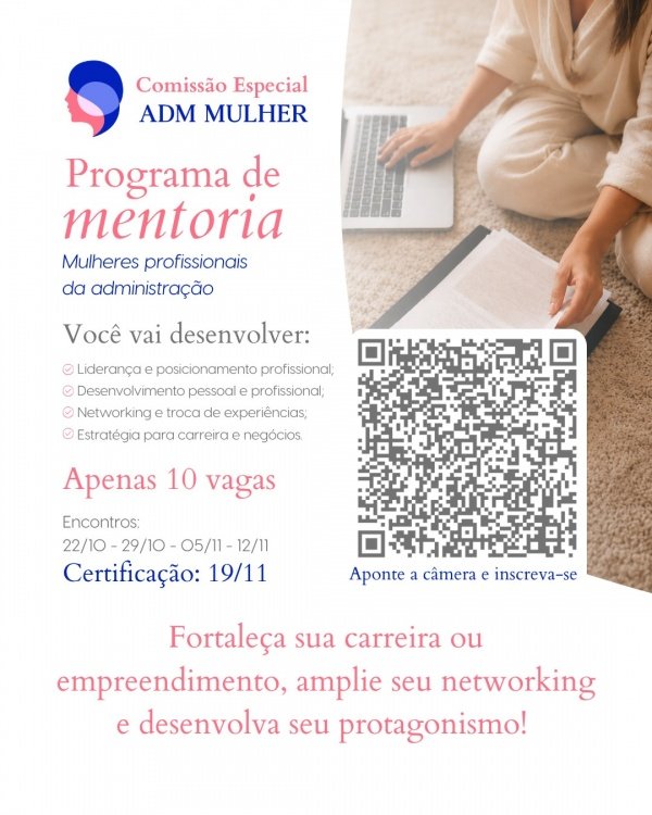 Imagem do evento Programa de Mentoria para Mulheres Profissionais da Administração