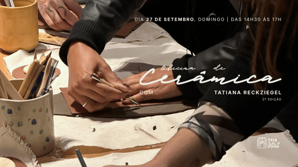 Imagem do evento Oficina de Cerâmica para Iniciantes com Tatiana Reckziegel | 27.09
