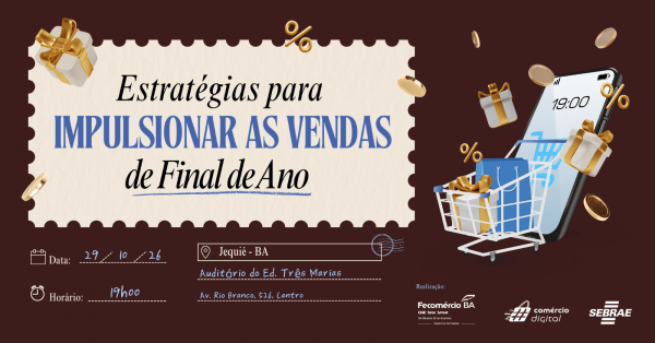 Imagem do evento Turbina Vendas - Estratégias para Impulsionar as Vendas no Final de Ano e na Black Friday
