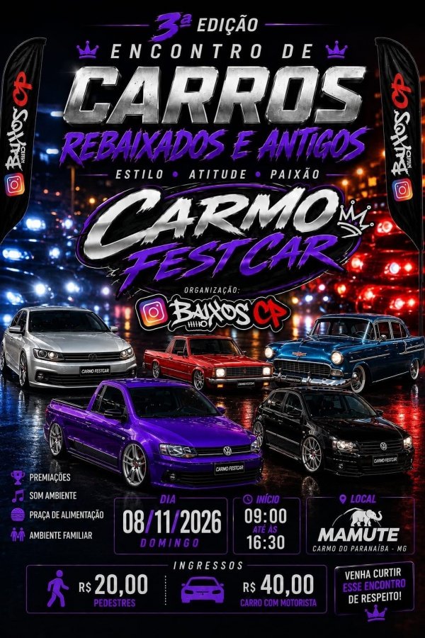 Imagem do evento 3 encontro de carros rebaixados e antigos