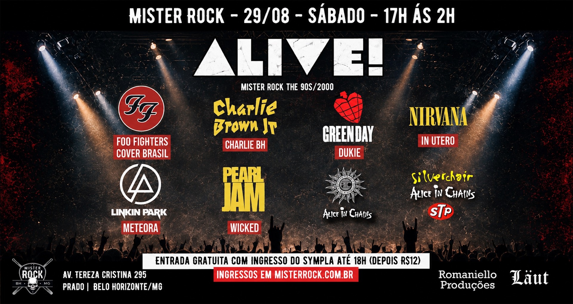 29/08 - Alive 90s/2000 - Foo Fighters, Pearl Jam, Charlie Brown Jr