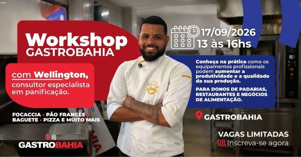 Imagem do evento Workshop Gastrobahia com Whellington, especialista em panificação