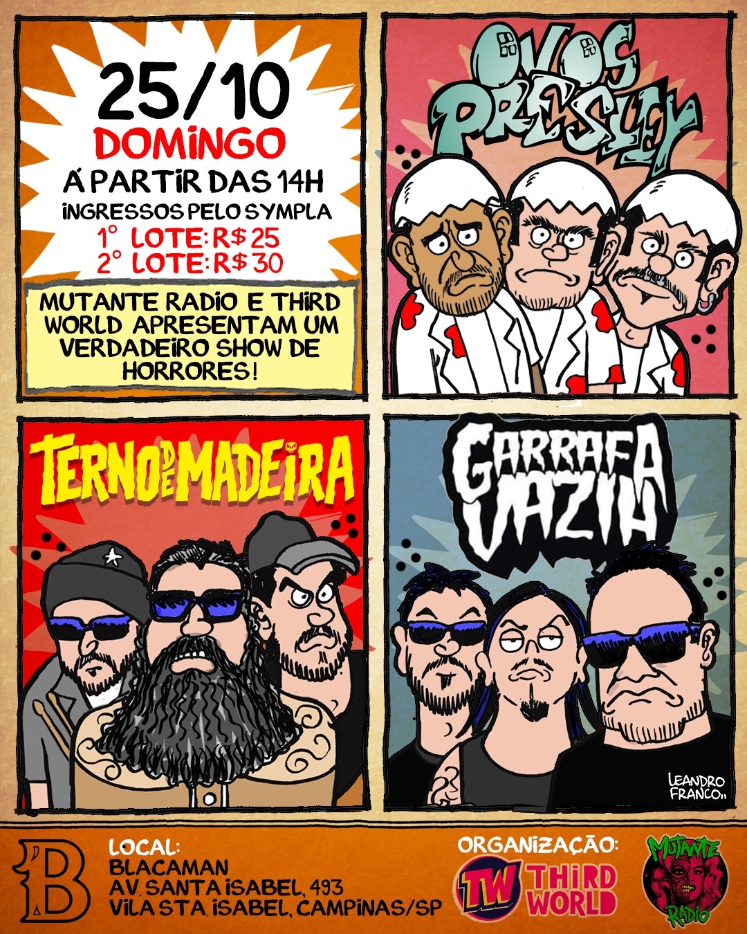 Ovos Presley/Terno de Madeira/Garrafa Vazia - Campinas, SP