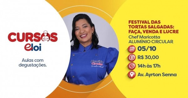 Imagem do evento FESTIVAL DAS TORTAS SALGADAS: FAÇA, VENDA E LUCRE
