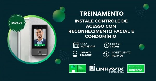 Imagem do evento Treinamento técnico: Instale controle de acesso com reconhecimento Facial e Condomínio  -