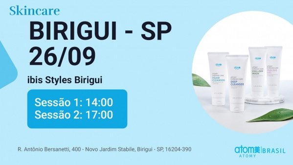 Imagem do evento Skincare de produtos coreanos - Birigui / SP - 26/09/2026