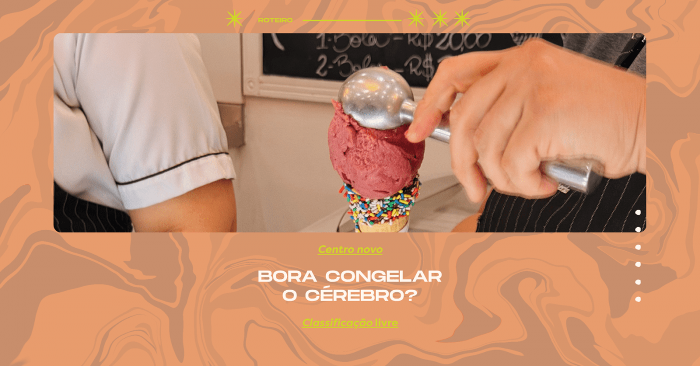 Imagem publicada pela fonte para Roteiro gastronômico - Bora congelar o cérebro?